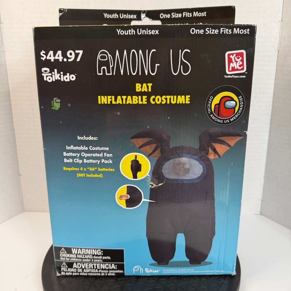 Among Us Bat Inflatable Costume Youth Unisex One Size Toikido YuMe Halloween